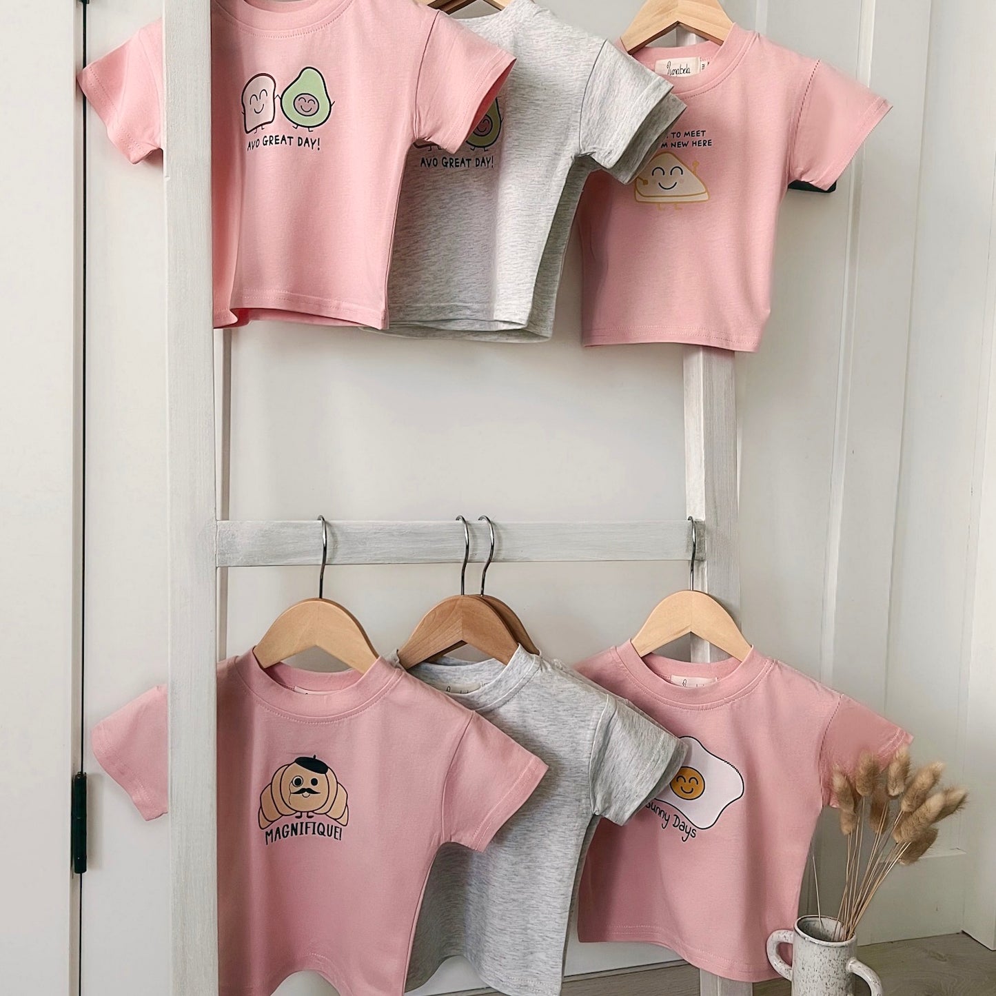 Sunny Days Tee-Pink/Grey