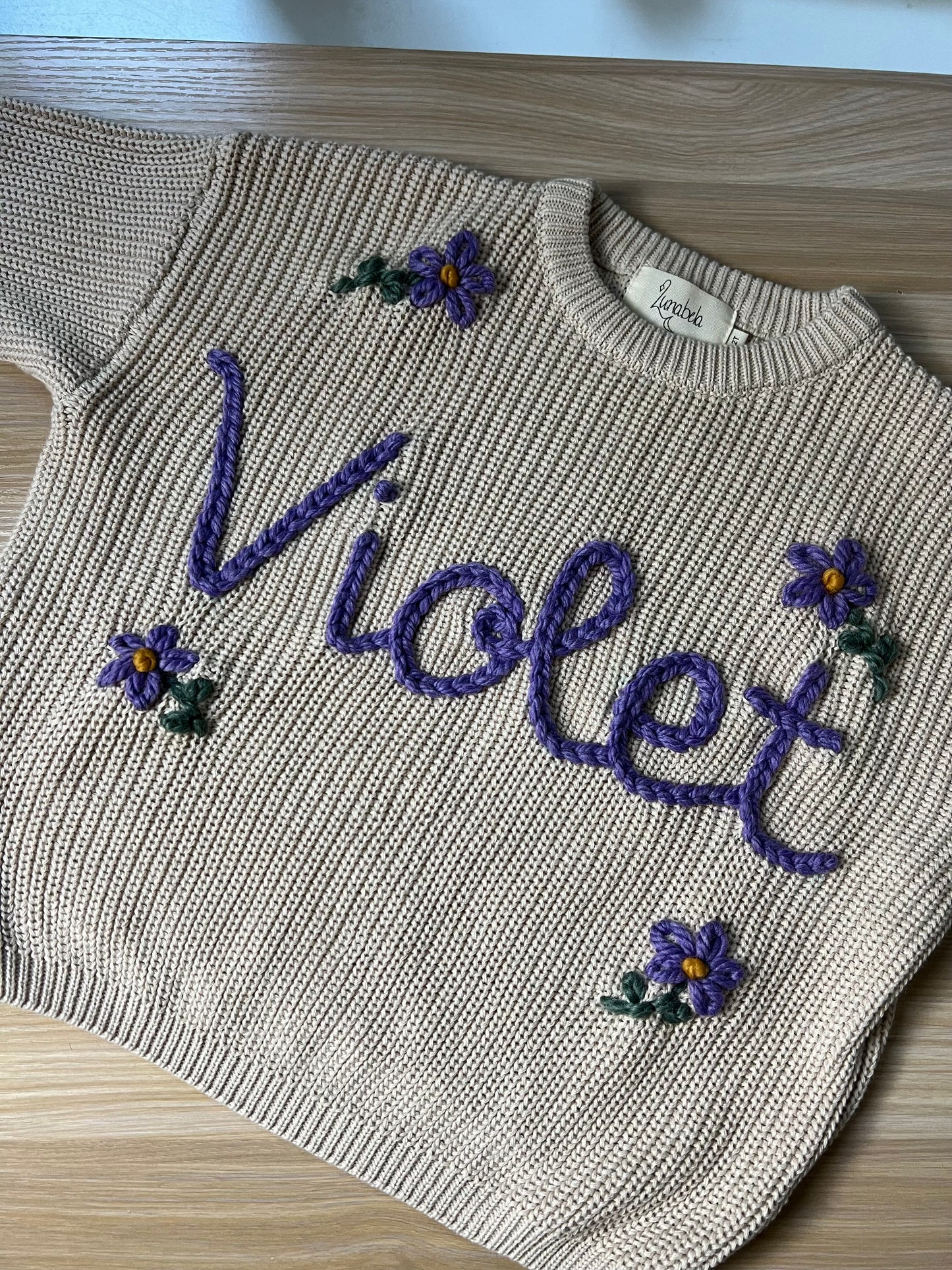 Suéter de punto grueso personalizado