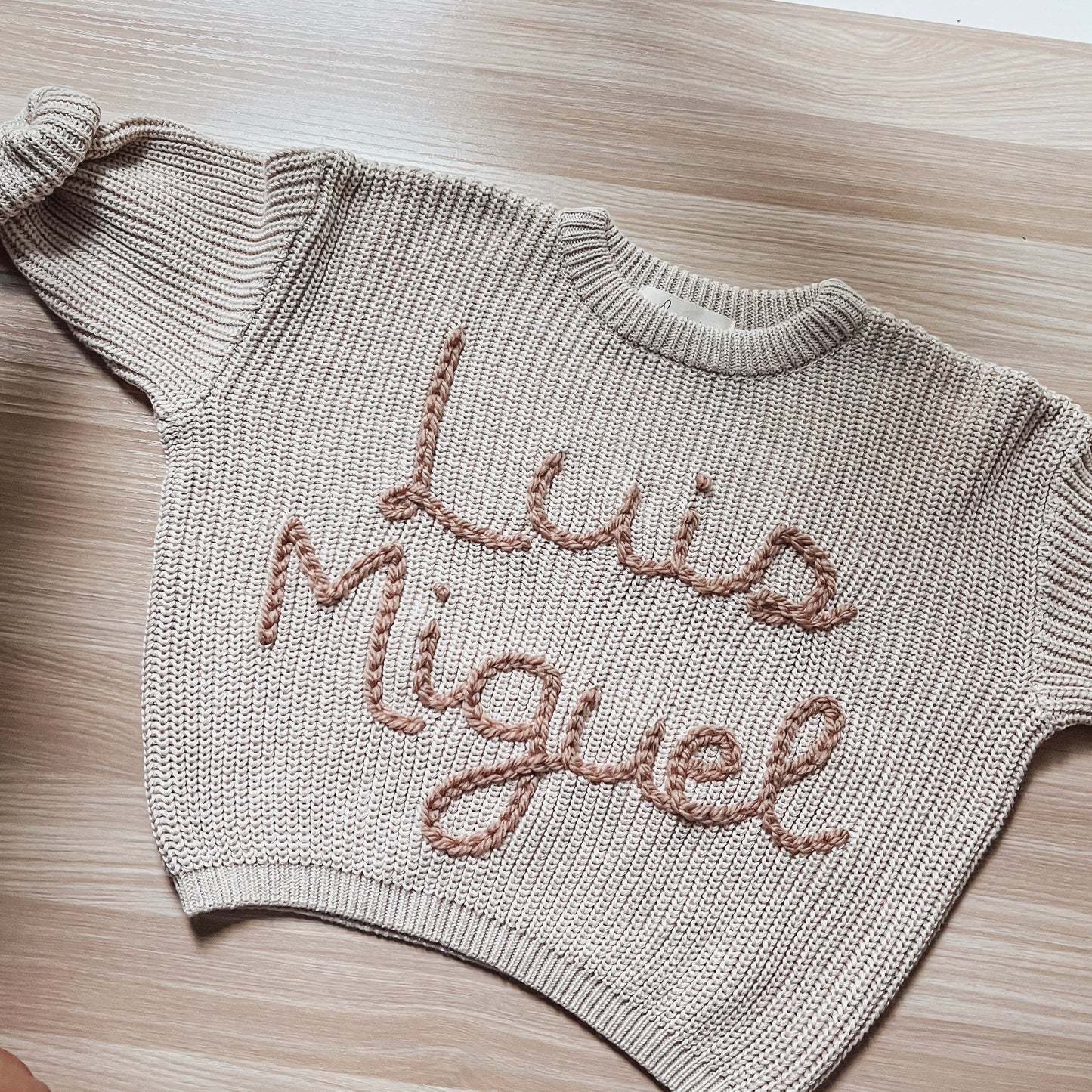 Suéter de punto grueso personalizado