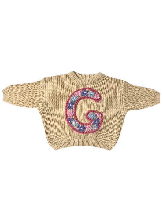 Honey Personalized Oversized Knit Sweater