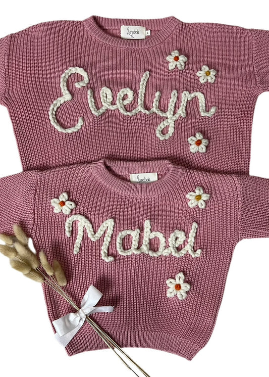 Rose Personalized Oversized Knit Sweater